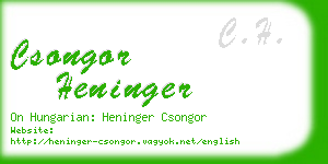 csongor heninger business card